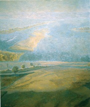 Grande riviere (dyptique), 1984. Pastel, 122x290cm